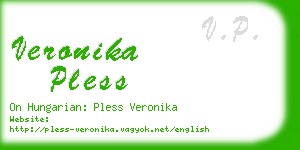 veronika pless business card